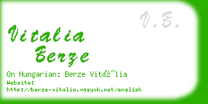 vitalia berze business card